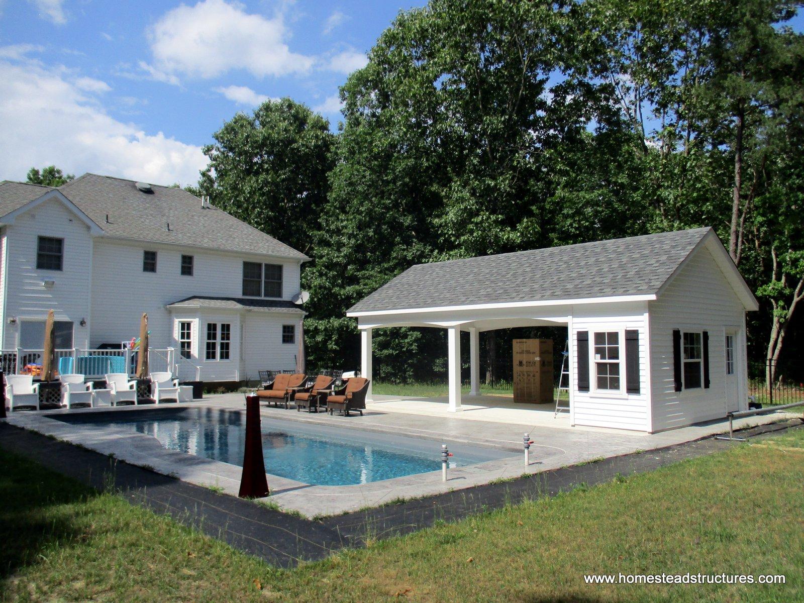 Avalon Pool House Exterior Shots Photos Homestead Structures